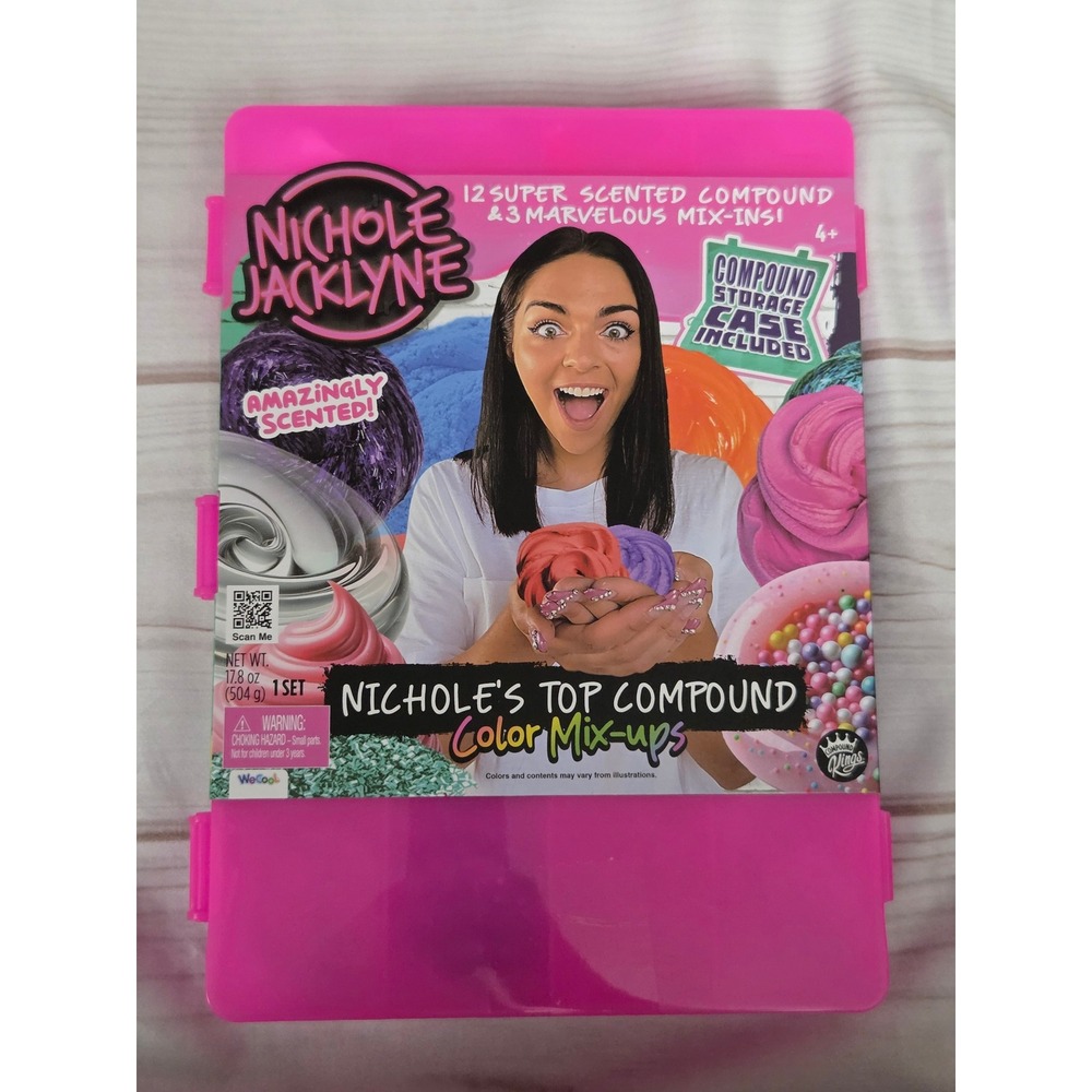 Nichole Jacklyne Compound Kings Color Mix-ups 12 Scented Slime Set Pink Case